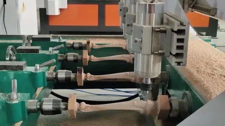 Máquina fresadora de madeira CNC com várias cabeças para preços de escultura em coluna de pernas de móveis